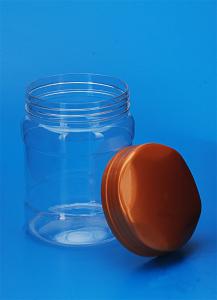 China 800Ml Plastic Airtight Storage Jars 97 * 127MM Outside Size Round Shape wholesale