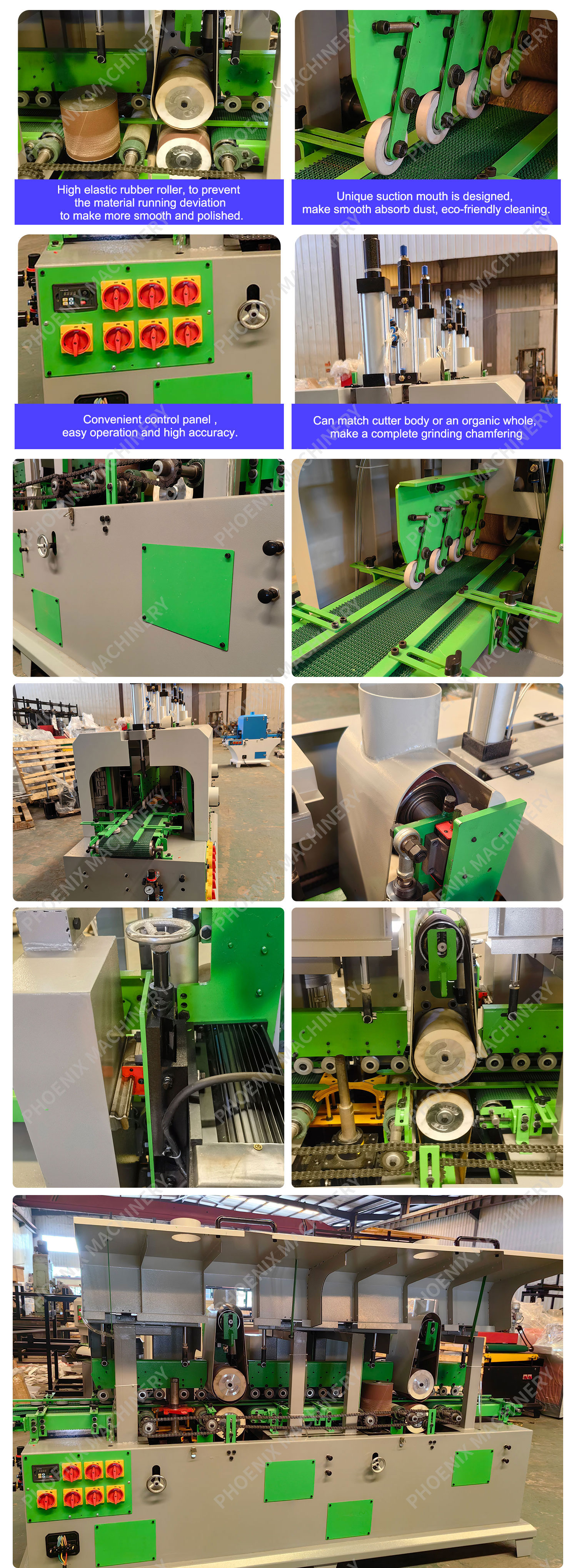 380V Woodworking Milling Cutter Four-Side Sanding Machine for Wood Board Burr Removal