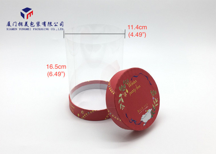 Plastic Cylinder Packaging Tubes Without Printing Hard Paper Top / Bottom Covers