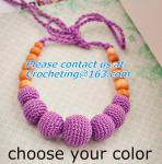 Rainbow Crochet necklace, cotton Nursing necklace Fashion Accessory, crochet,
