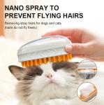 New Cute 3 In 1 Electric Spray Hair Removal Pet Grooming Comb Pet Steamy Brush
