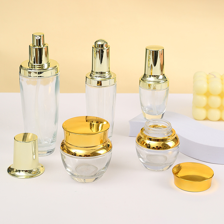 Printing Handling Decoration Firing 100ml Glass Spray Bottle for Body Oil Economical Custom Logo Design Golden Glass Bottles