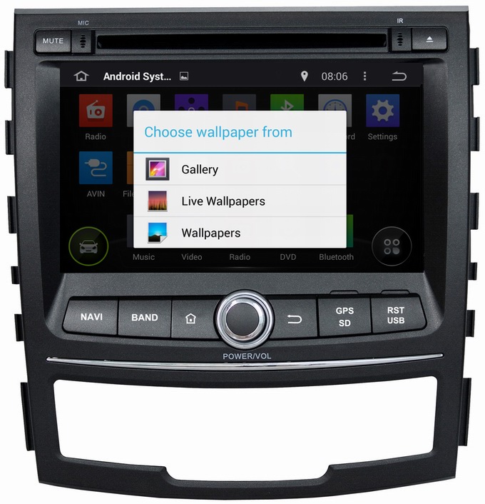 Ouchuangbo Auto GPS Satnav DVD System for Ssangyong Korando 2010-2013 Android 4.4 Radio Pl