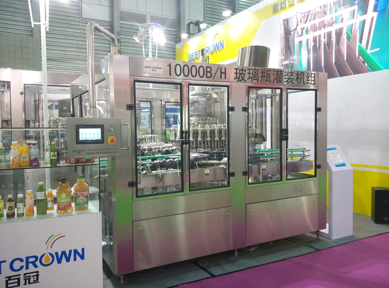 316 Stainless Steel 10000BPH Glass Bottle Filling Machine