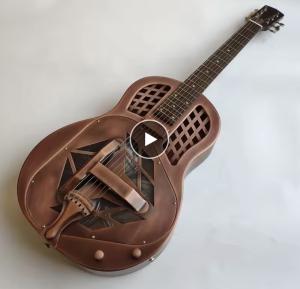 China Resonator Guitar, Resophonic Guitars, Metal Brass Body Duolian Guitar wholesale