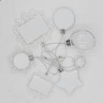 Blank High Transparent Plastic Sublimation Christmas Snowflake Ball Ornaments