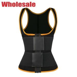 China Orange 2 Straps 3XS To 6XL Workout Waist Trainer Vest Sauna Tank Vest wholesale