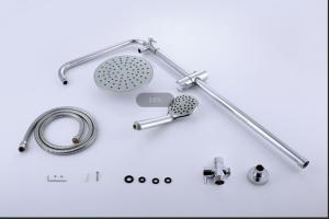China Bathroom Bathtub Shower Faucet Sets Electric Tap Ceiling Mounted Waterfall Column wholesale