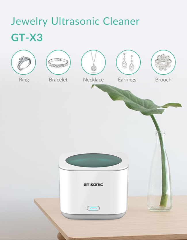 Mini Ultrasonic Jewerlry Cleaner with Super Low Noise and Cube structure 180ml 10W