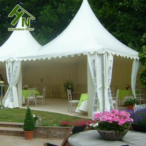 China White Garden High Peak Tents 5x5m Aluminum Pagoda Party Event Tent wholesale