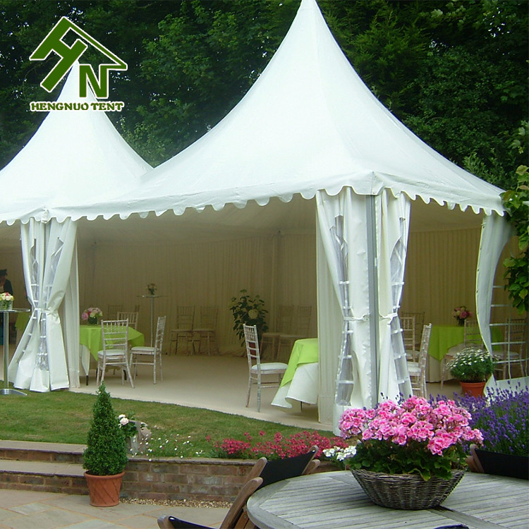 White Garden High Peak Tents 5x5m Aluminum Pagoda Party Event Tent