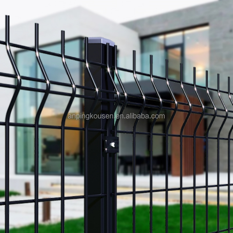 3m Black Aluminum Hot Dipped Galvanized Powder Coated Garden Steel Fence Panels With Post