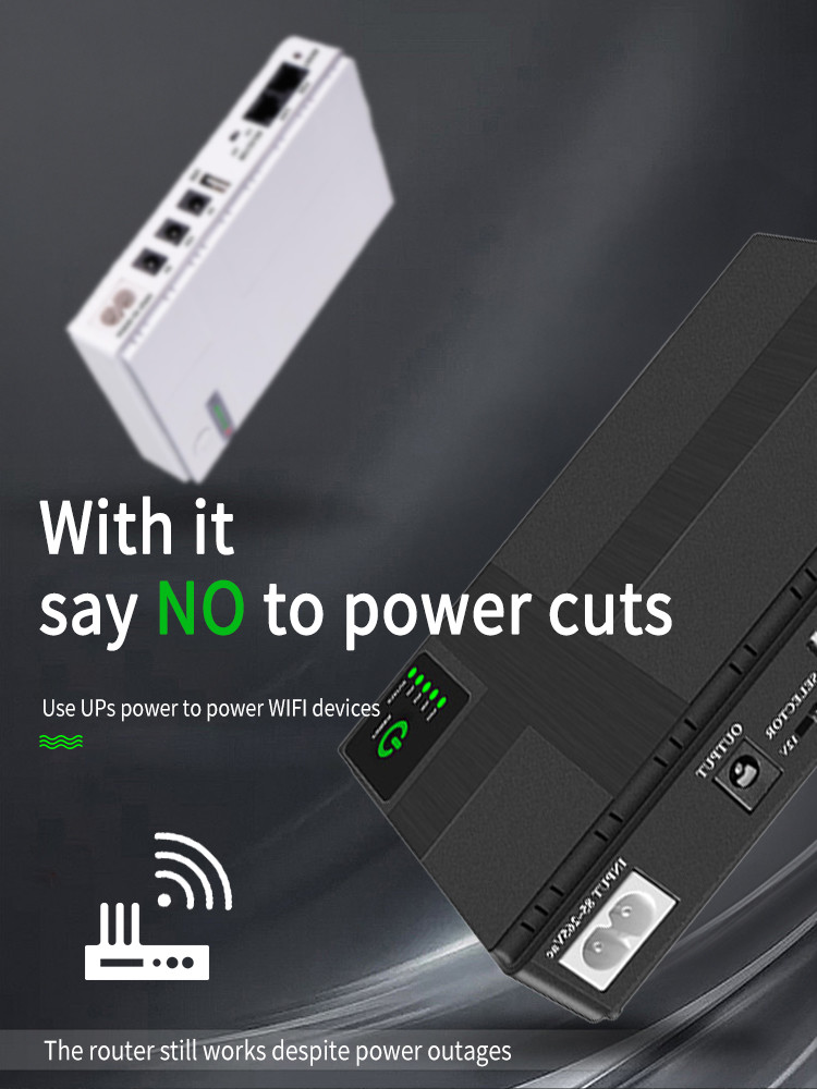 Poe Mini Ups 10400mah 8800mah 18w UPS Power Supply Small Ups For Home Fouter