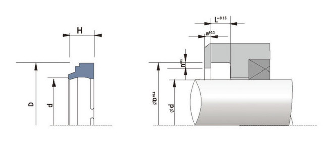 A1 GHP Rod Seal/Wiper Hydraulic oil cylinder dust -proof seal ring，A1 28 36 4/7,Two steps sealing A1 2035 P5008
