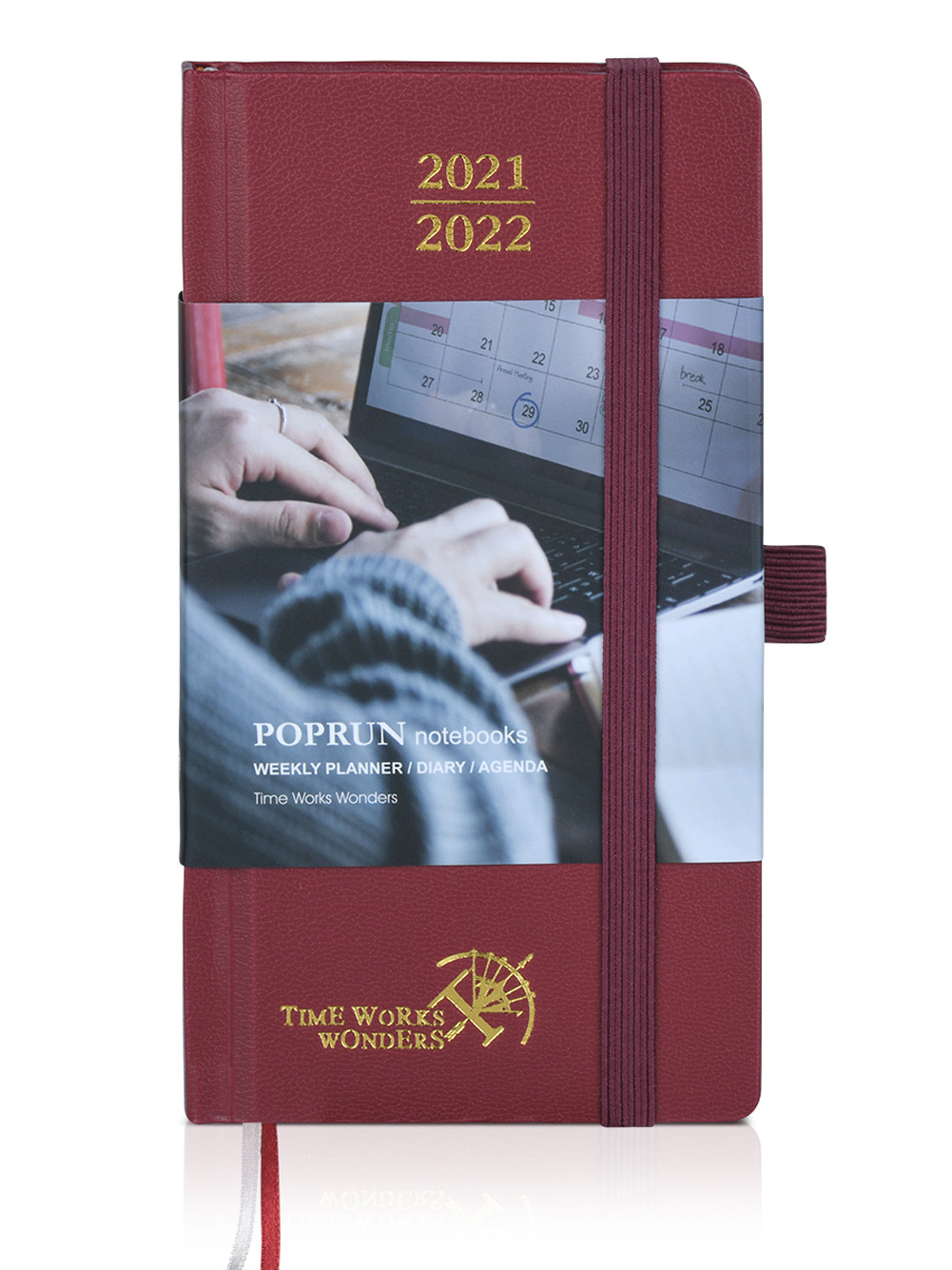 PU Leatherette Vertical Weekly Planner With Daily Schedule 2023 2024