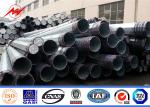 132kv Galvanized Steel Electric Utility Power Poles , Power Distribution Poles