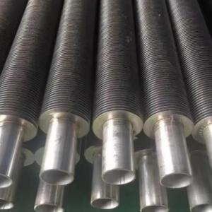 China DELLOK 4mm-15mm Tube Thickness Extruded Fin Tube Machine With Black Coating Or Varnish Protection wholesale
