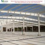 Fireproof Commercial Steel Building Corrugated Color Steel Sheet Frame Braced