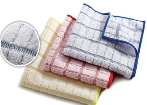 China Chedked Microfiber Cleaning Cloth Nylon Window Cleaning Cloths wholesale