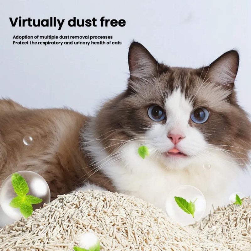 Flushable Fast Clumping Deodorization Natural Tofu Cat Litter for Pet Cat