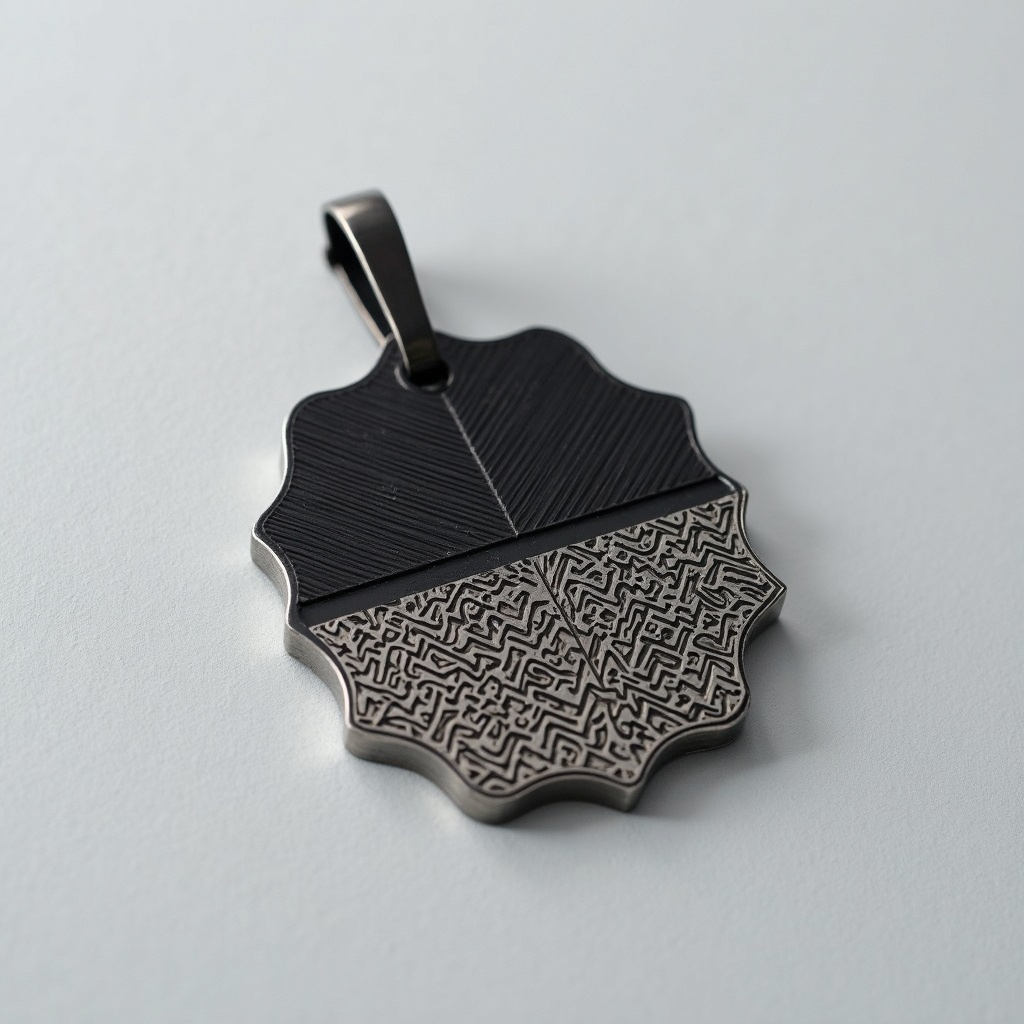 China Dual Tone Texture Stainless Steel Men's Pendant wholesale