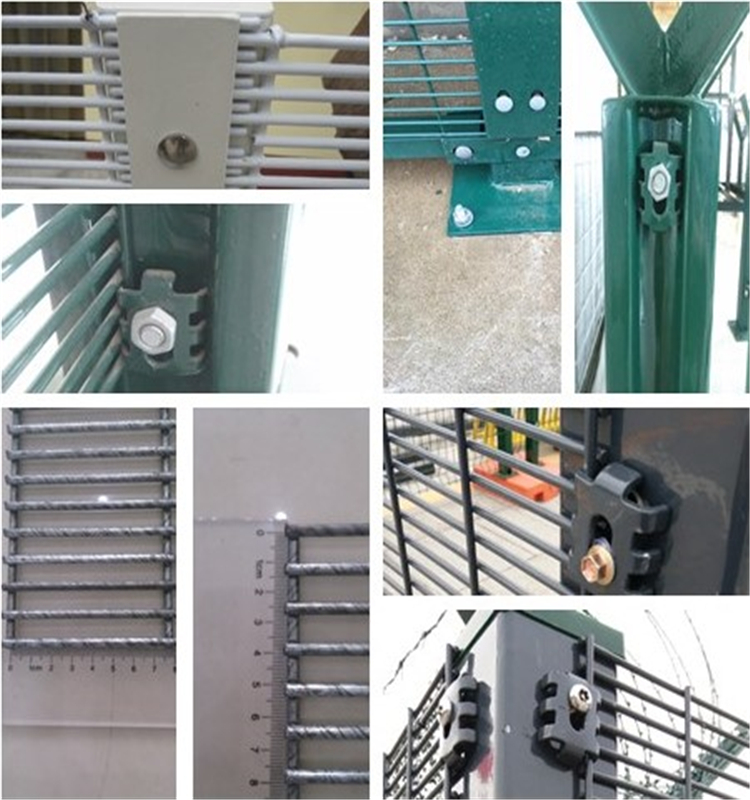 358 Anti Climb Fence High Security Clear View Anti Climb Prison Wire Clearvu For Sale 2.4meters Galvanized Panel