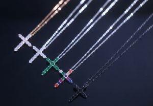 China ODM 925 Sterling Silver Neckalce Diamond Cross Pendant Jewelry wholesale