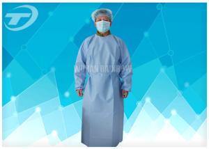 China PP Nonwoven Medical Disposable Hospital Gowns With Tie / Magic Stick wholesale