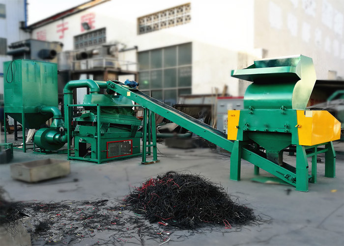 500kg/H Crushing Scrap Copper Wire Recycling Machine