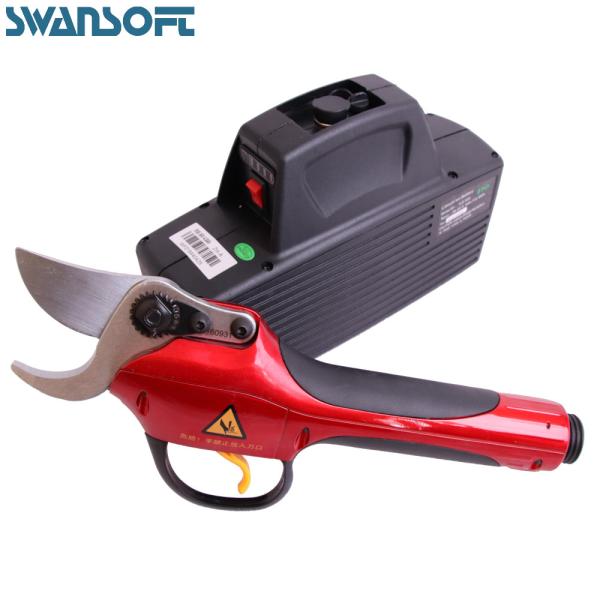 SWANSOFT 30mm Electric Pruning Shear Telescopic Pole 2.5m Garden Electric