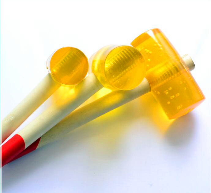 Transparent Rubber Mallet/Rubber hammer with colored wooden handle RHA-3