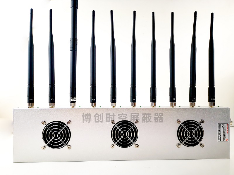 10 frequency band 5g Mobile Phone Signal Jammer three fans heat dissipation, and the jammer can be used for 24 hours