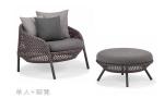 Leisure Aluminium PE Rattan chairs For Hotel All weather Outdoor Garden Patio