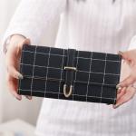 RFID 19x9CM Ladies Hand Purses , 3CM Leather Credit Card Holder Wallet