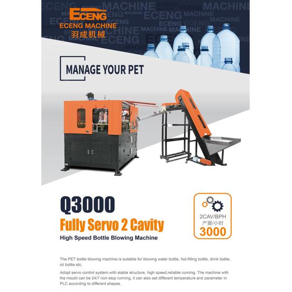 PLC Controlled Fully Automatic PET Bottle Blowing Machine 2.25*1.6*1.7m
