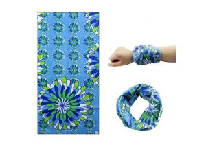 China Blue Dandelion Cycling Headwear , Motorcycle Headgear Sweat Absorption wholesale