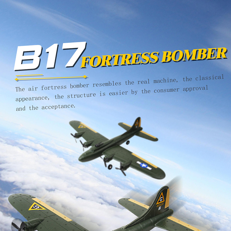 State of Assembly Ready-to-Go Foam Glider Toy Gift Toys Fx-817 Aircraft Model B17 Bomber Outdoor Remote Control Fixed-wing