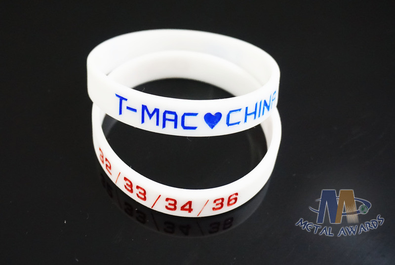 Multi Colored Custom Plastic Bracelets Embossed Silicone Wristbands For Events