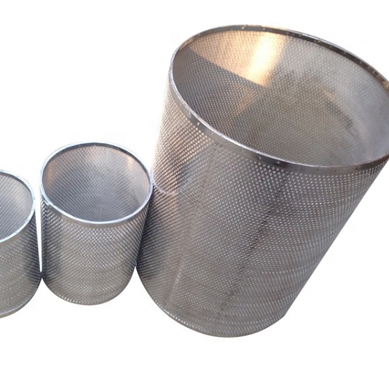 7-1/16" dia x 32" L Stainless Steel Wedge Net Basket Filter Bag for Effective Filtration