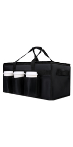 Food Delivery Bag with Cup Holder