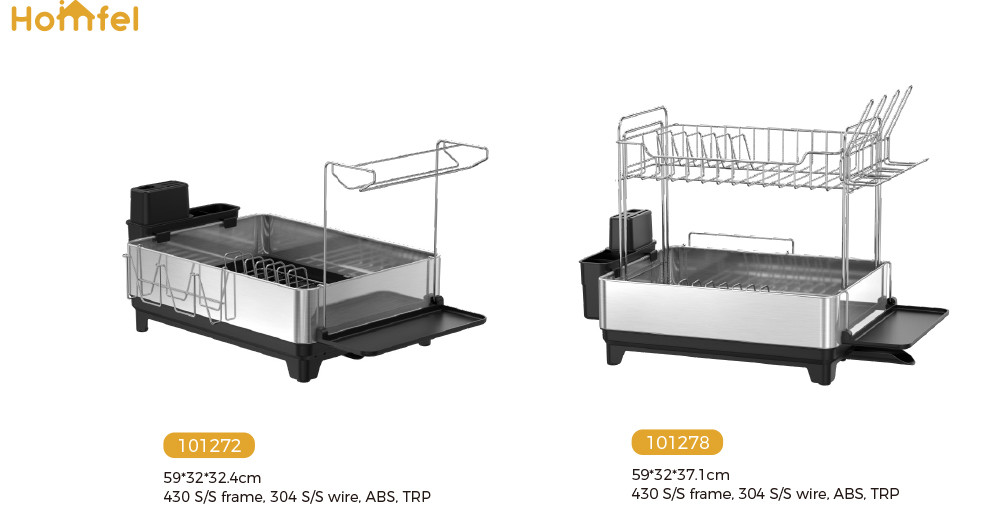 Rectangle Stainless Steel Detachable Dish Rack For Organizing