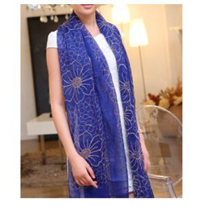 China Fashion Tudung Silk Scarf Flower Embroidery Scarf Muslim Tudung Muslim Scarf wholesale