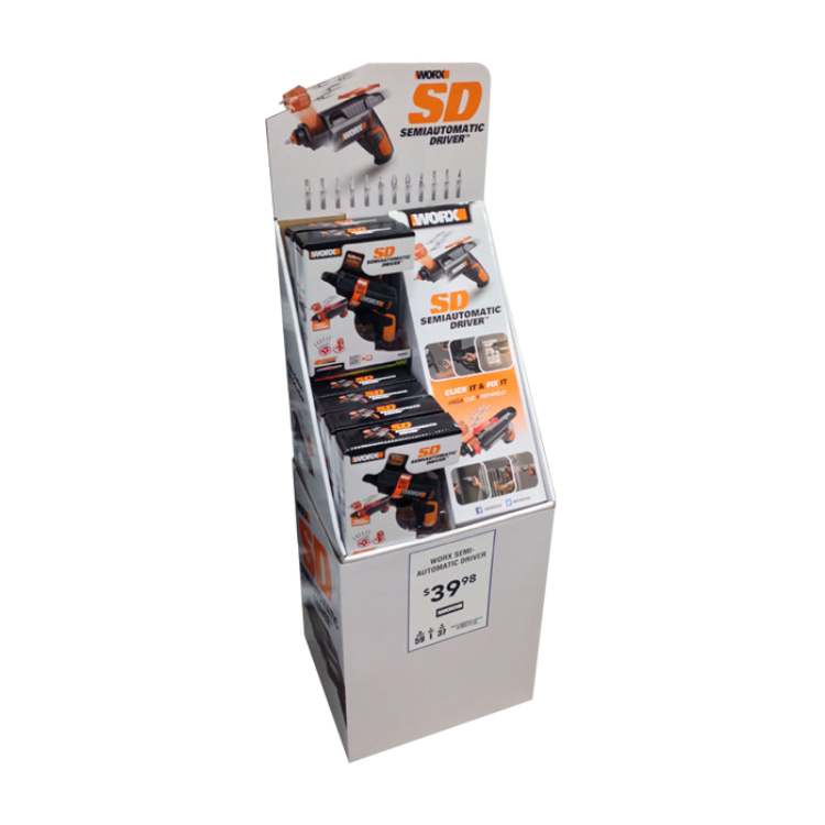 Christmas Promotion Cardboard Display Stand Beer Display Rack For Supermarket