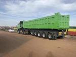 Yellow Tipper Semi Trailer 6 Axles Semi Tipper Truck 80Tons