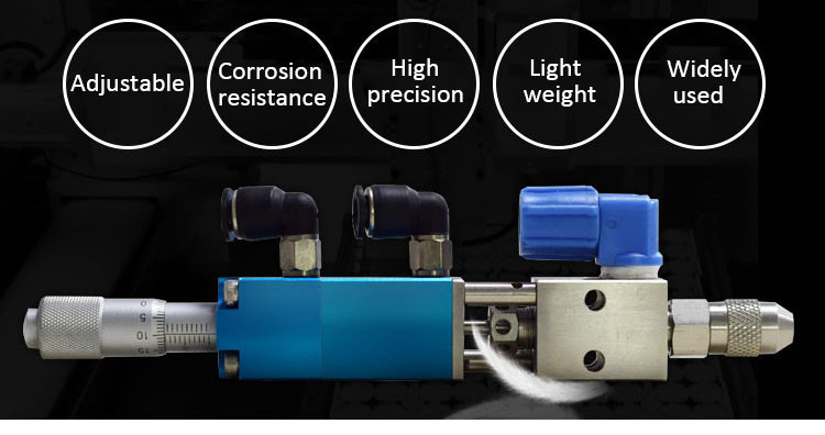 Aluminium Alloy Silicone Dispensing Valve Match Different Needles