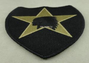 China USA Military Personalised Embroidered Badges , Embroidery Custom Cloth Patches wholesale