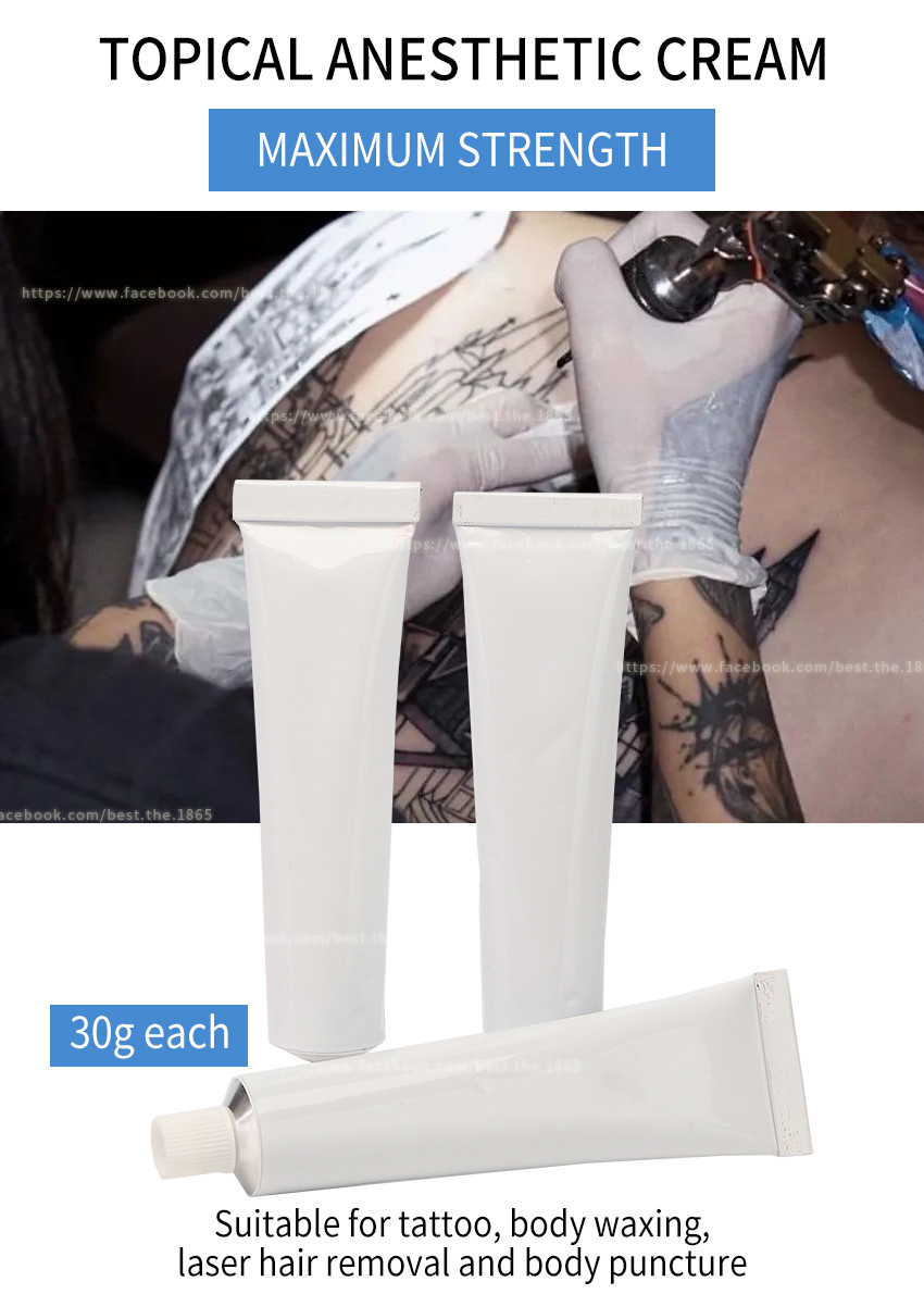 Waxing Tattoo Painless White Tube 30G Numb Anesthetic Cream White 30g Lidocaine Topical Cream