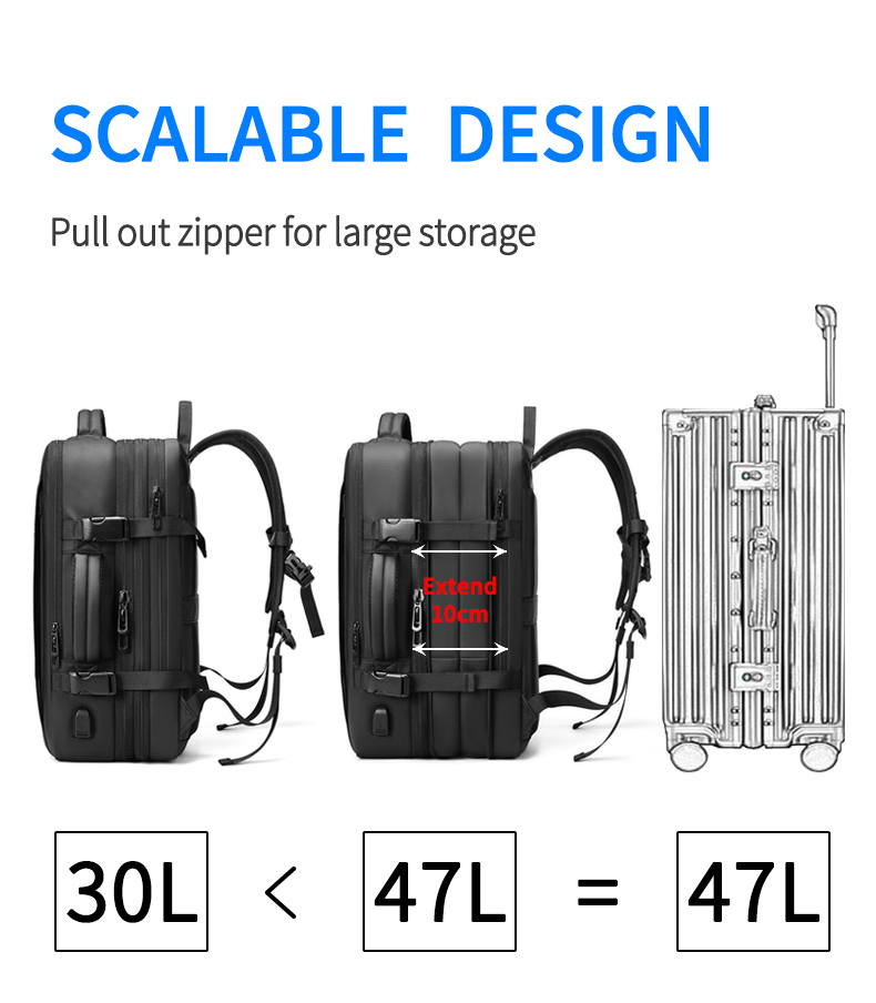 Oxford 17.3 Inch Laptop Backpack Waterproof Office Backpack 20-47Litre