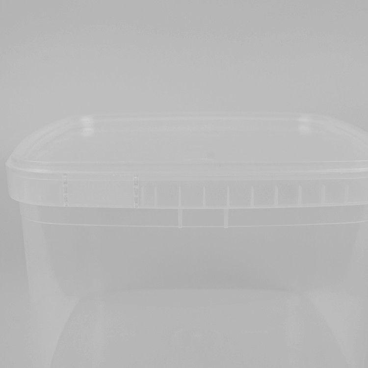 3 Liters Transparent Rectangular Plastic Bucket With ISO9001