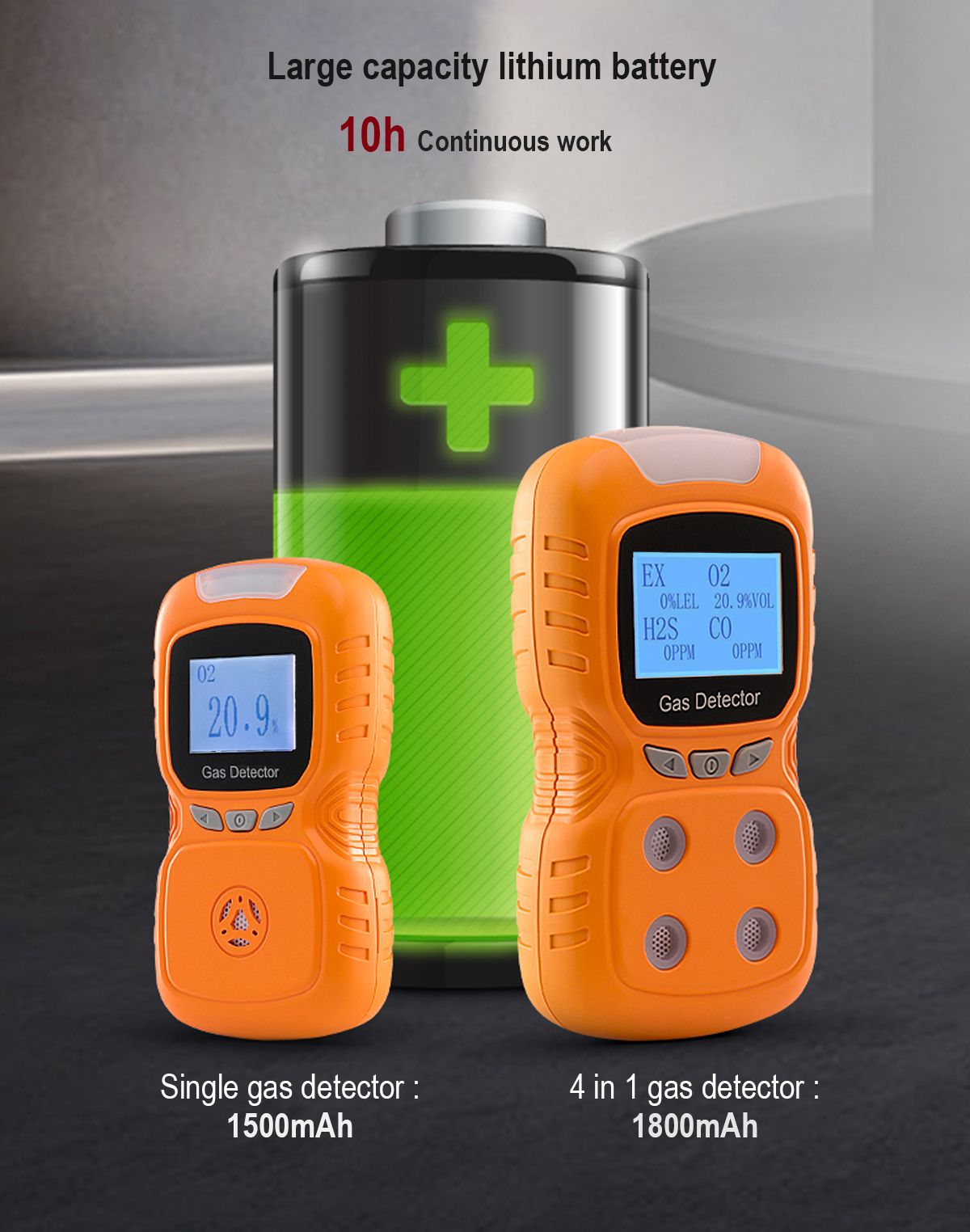 LCD Co Zt100k Personal Gas Detector Detect Natural Gas